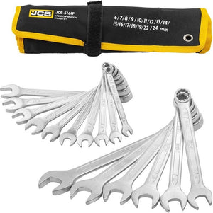 JCB Steek-Ringsleutelset 16-delig 6–24 mm – Chroom-Vanadium
