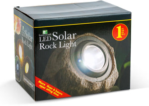Garden of Eden Solar Tuinlamp Steen Design Grijs – Automatisch Aan/Uit