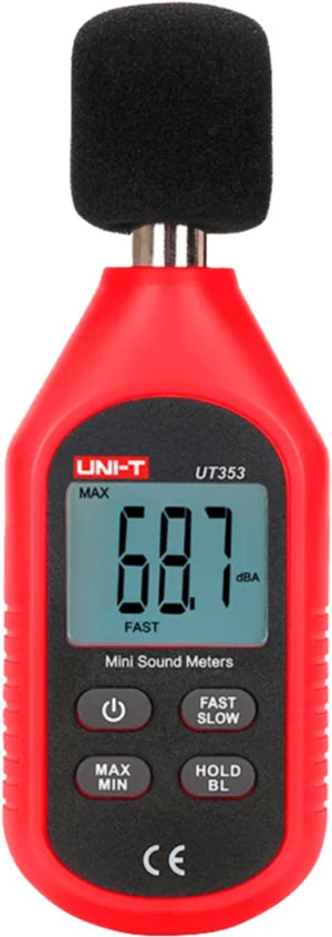 UNI-T Decibelmeter 30–130 dB – Geluidsmeter met Condensatormicrofoon