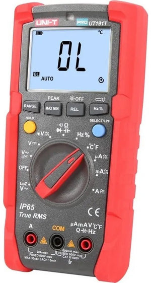 UNI-T True RMS Multimeter IP65 – Valbestendig, CAT III 600 V