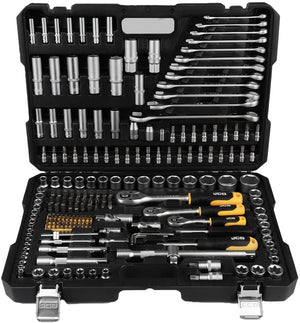 JCB Dopsleutelset 216-delig – 1/4″, 3/8″ en 1/2″, Chroom-Vanadium