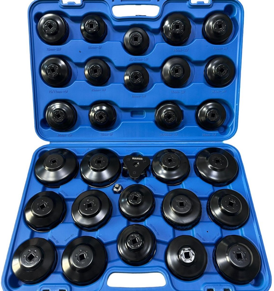 Hawek Oliefilter Doppenset 30-delig – voor Benzine en Diesel