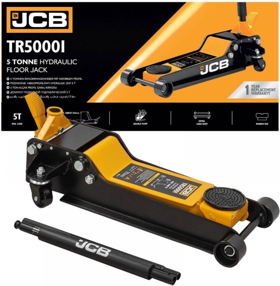 JCB Hydraulische Garagekrik 5 Ton – 90 tot 550 mm