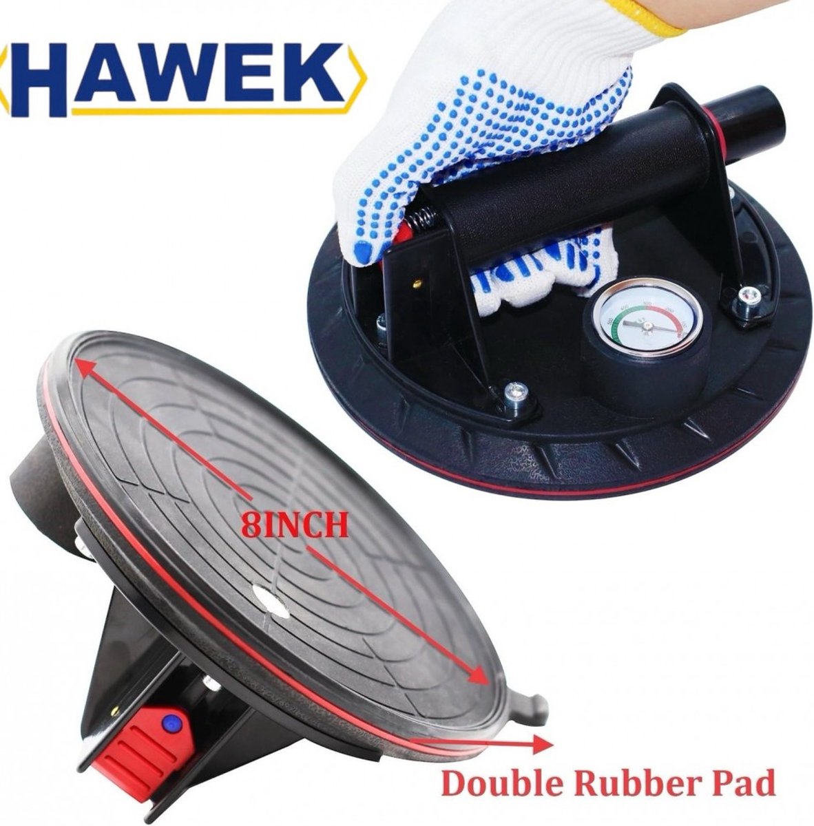 Hawek Vacuümzuiger Ø 200 mm met Drukmeter – Tot 120 kg