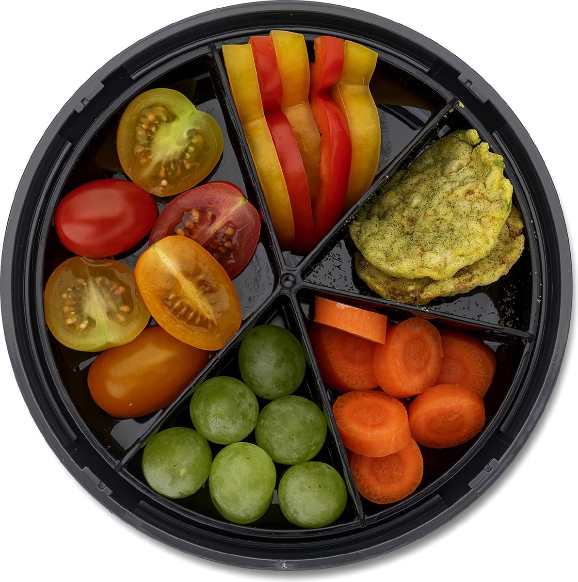 Carl Oscar SnackDisc Snackbox Ø 15 cm – 5 Vakken met Draaideksel