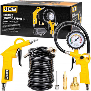 JCB Compressor Accessoireset 6-delig – met Spiraalslang 5 m