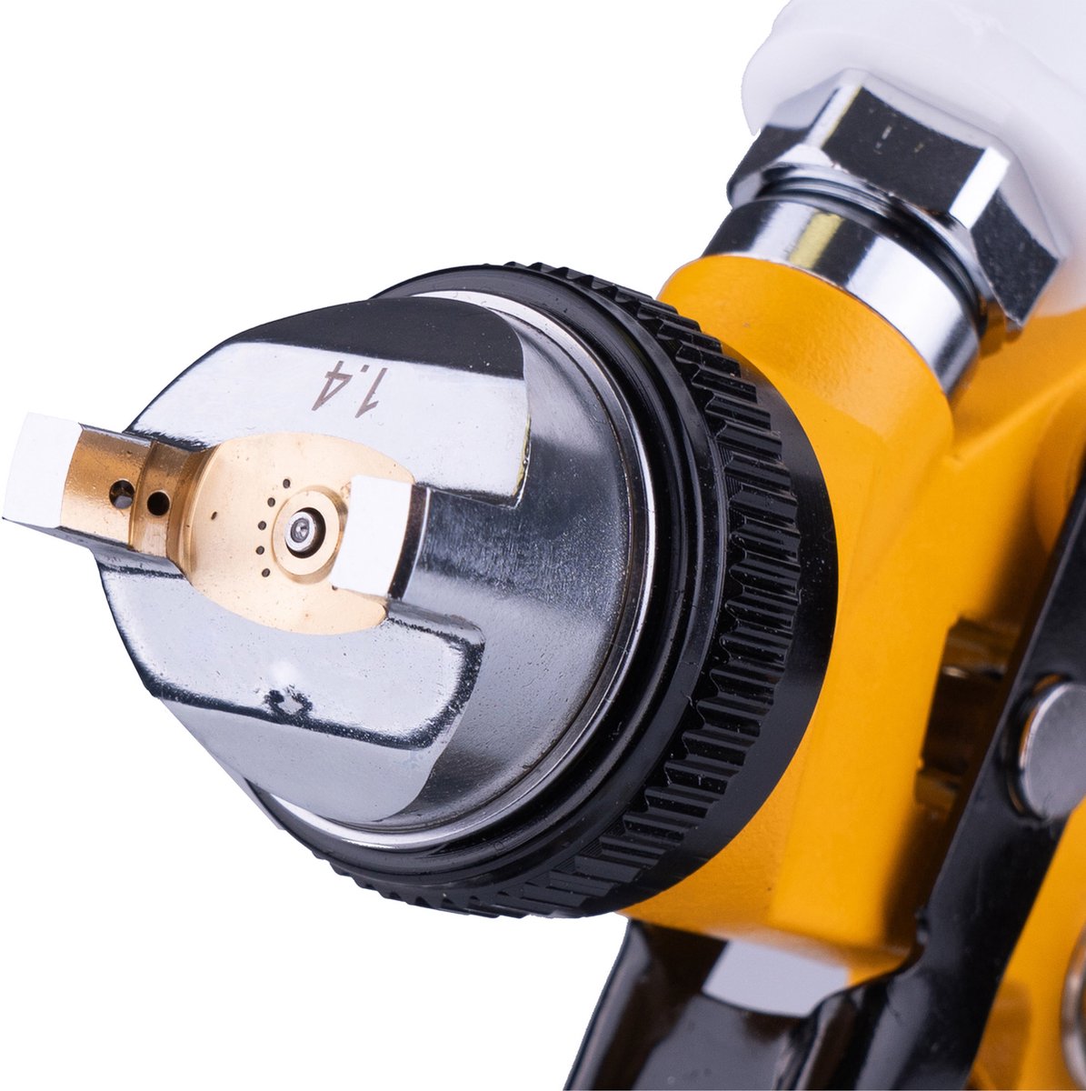 JCB Verfspuitpistool Set 3-delig – 600 ml en 125 ml met Drukregelaar