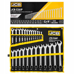 JCB Ringsleutelset 25-delig 6–32 mm – Cr-V Staal in Etui