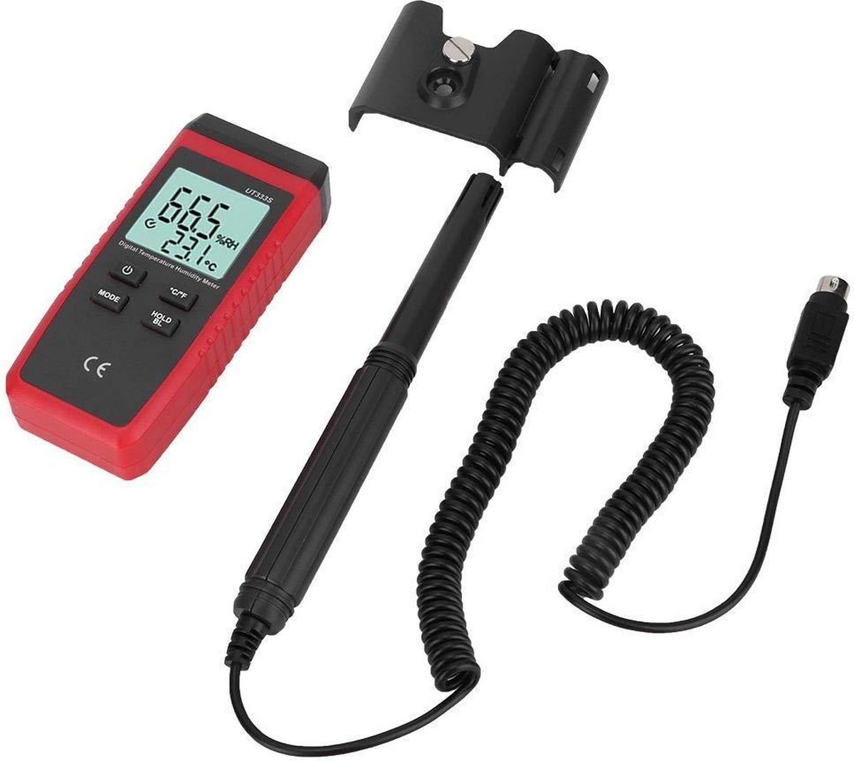 Digitale Temperatuur- en Vochtigheidsmeter met Intrekbare Kabel