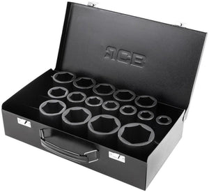 JCB Diepe Slagdoppenset 3/4″ 16-delig – 17 tot 50 mm, Metalen Koffer