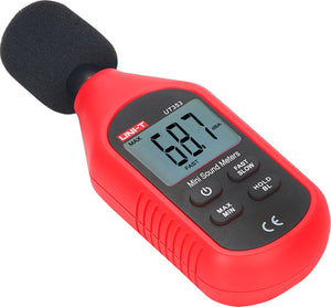 UNI-T Decibelmeter 30–130 dB – Geluidsmeter met Condensatormicrofoon