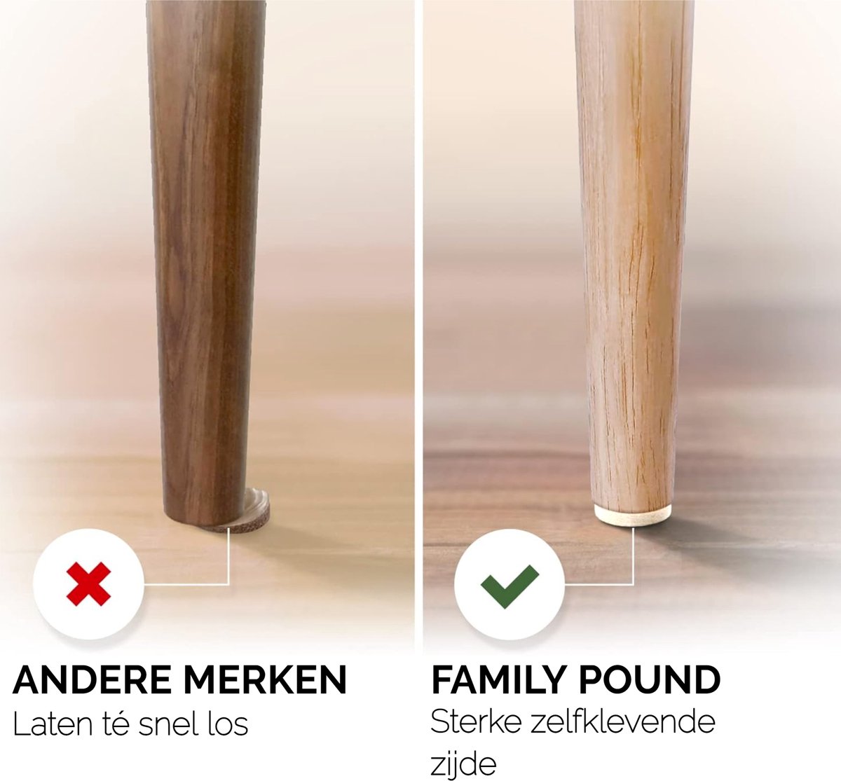 20x Viltjes met spijker zwart/grijs