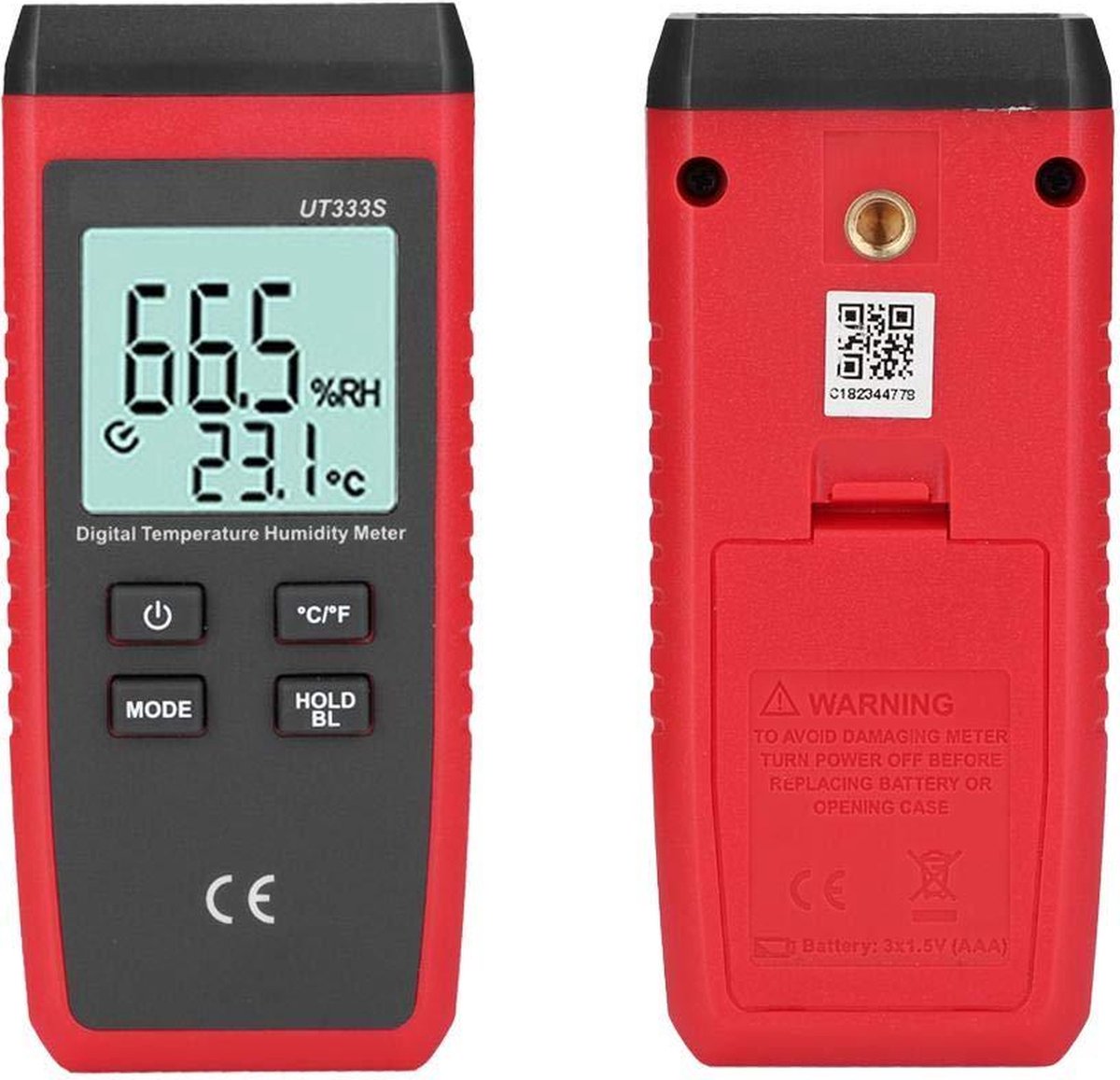 Digitale Temperatuur- en Vochtigheidsmeter met Intrekbare Kabel