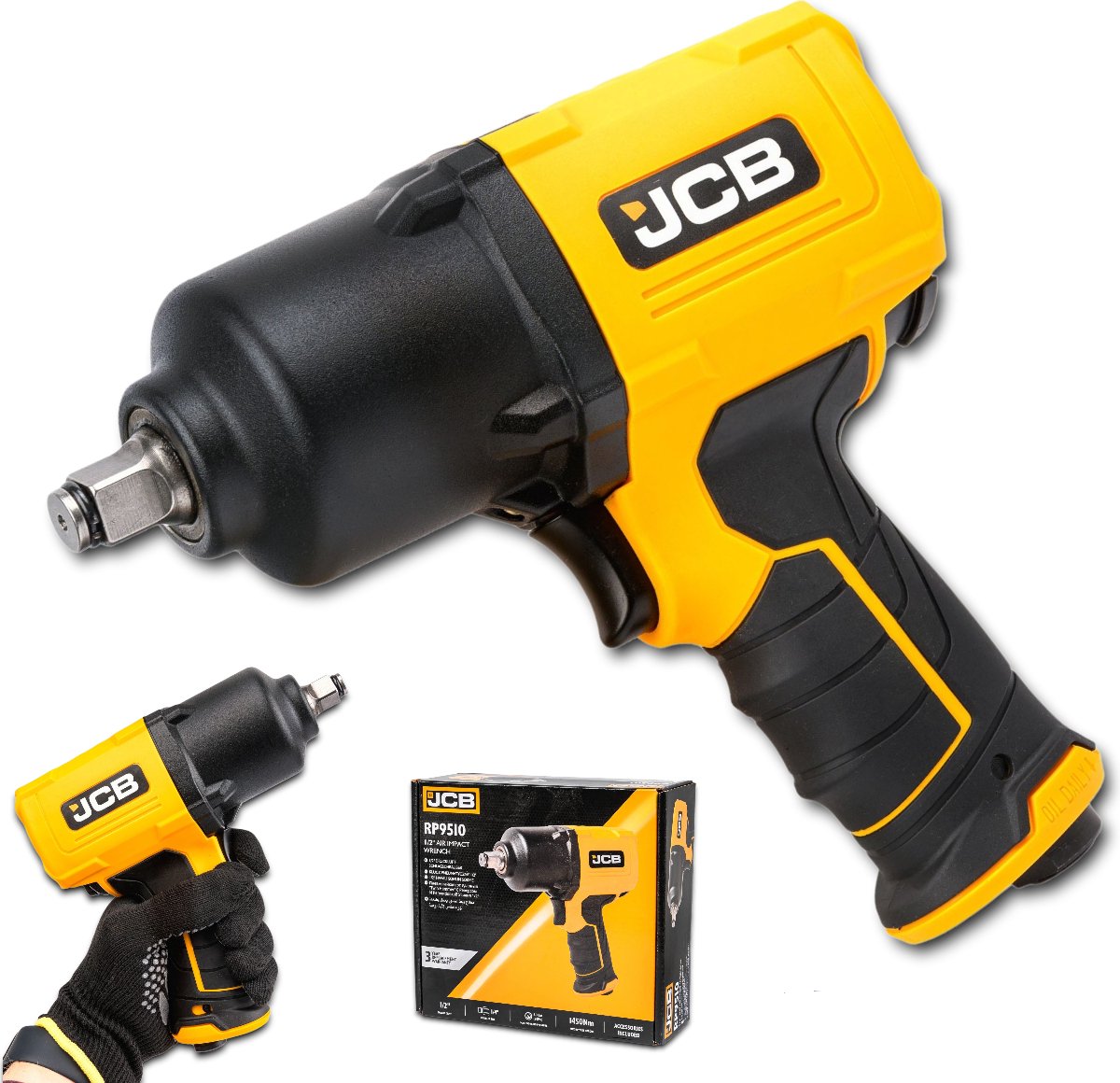 JCB Pneumatische Slagmoersleutel 1/2″ 1450 Nm – Voor Zwaar Gebruik