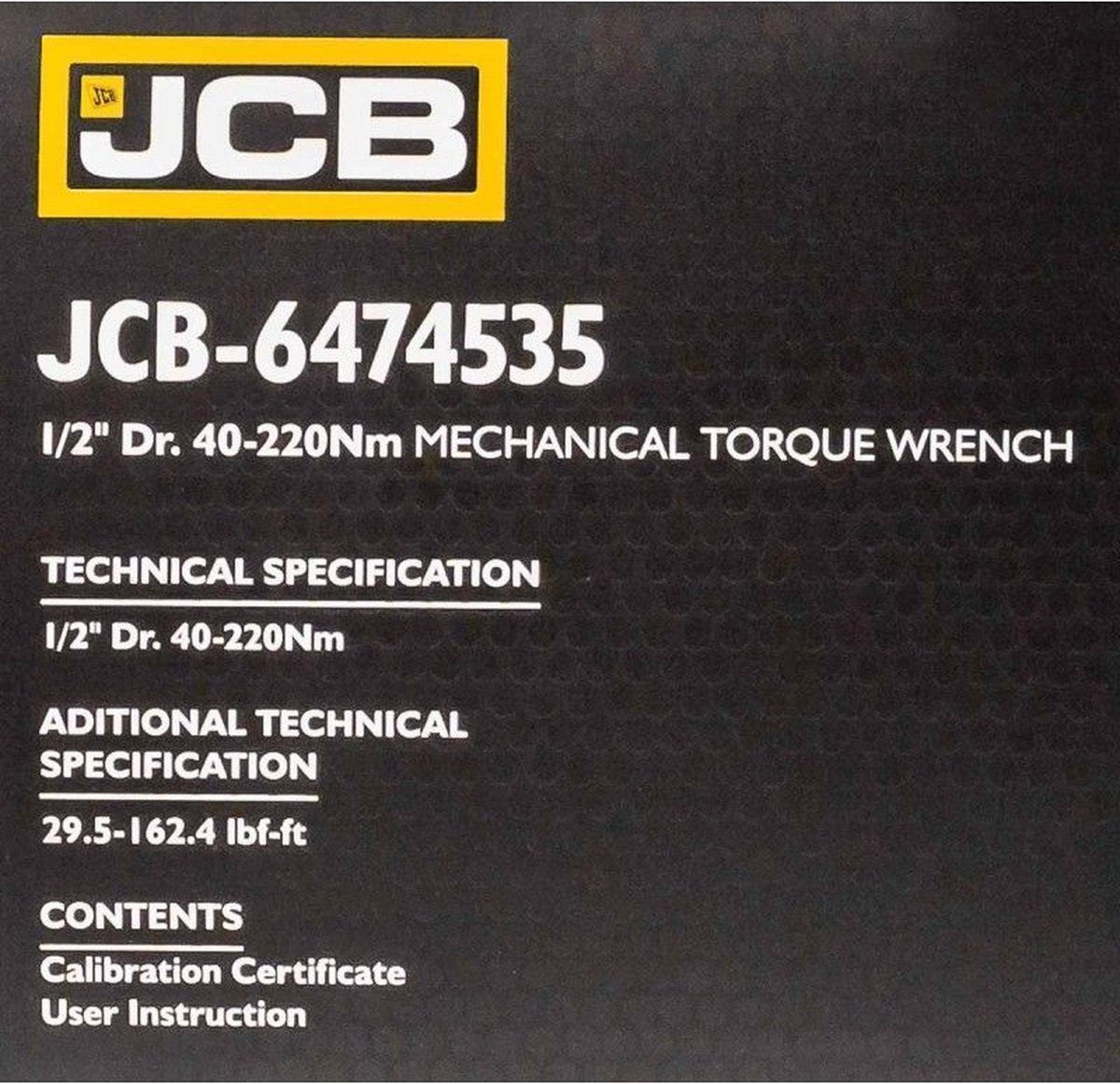 JCB Mechanische Momentsleutel 1/2″ 40–220 Nm – Gekalibreerd