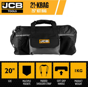 JCB Gereedschapstas 20″ (50 cm) – met Schouderband en Vakken