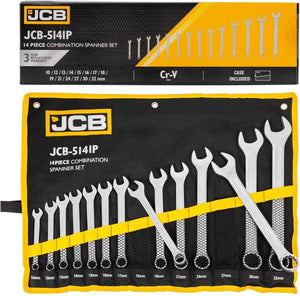 JCB Steek-Ringsleutelset 14-delig 10–32 mm – Chroom-Vanadium