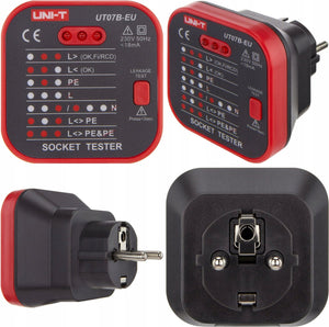UNI-T Stopcontacttester met RCD Testfunctie – Compact, IP40