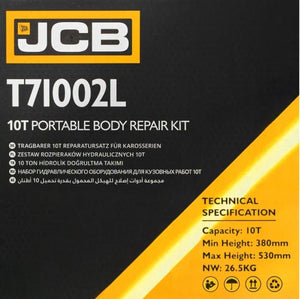 JCB Hydraulische Uitdeukset 10 Ton – Carrosserieset in Koffer