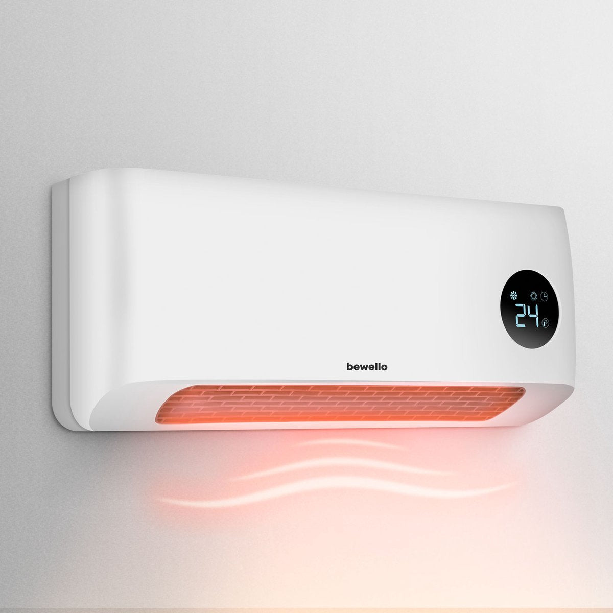 Bewello Elektrische Wandkachel 2000 W Wit – Met Afstandsbediening