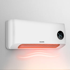 Bewello Elektrische Wandkachel 2000 W Wit – Met Afstandsbediening