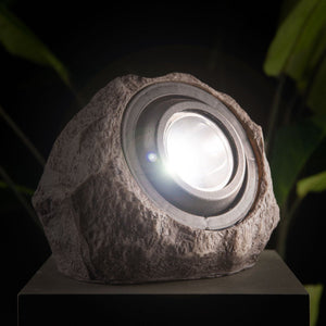 Garden of Eden Solar Tuinlamp Steen Design Grijs – Automatisch Aan/Uit
