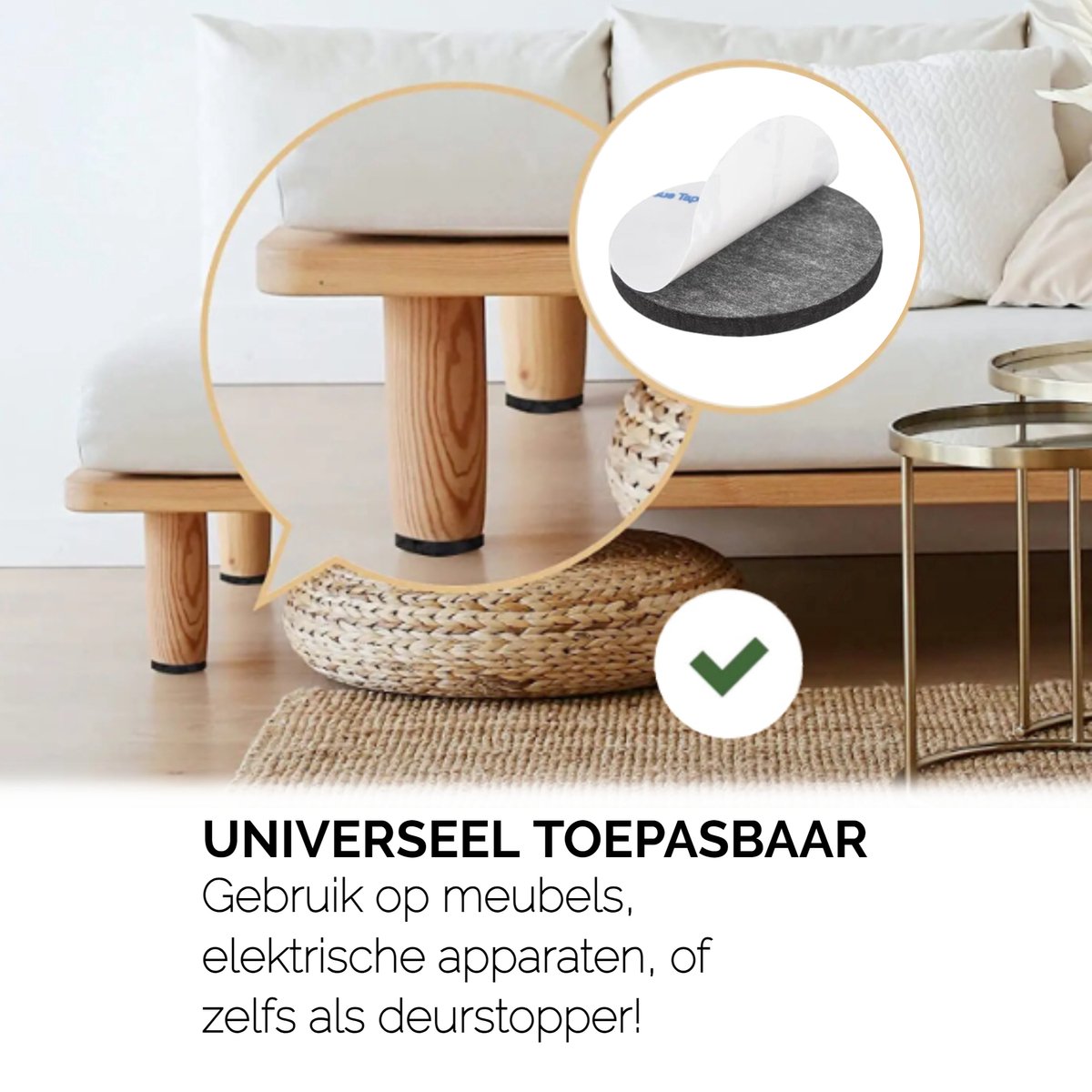 20x Viltjes met spijker zwart/grijs