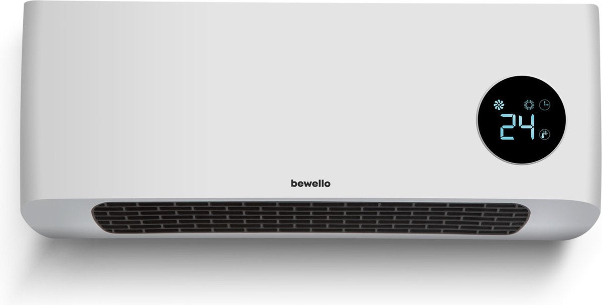 Bewello Elektrische Wandkachel 2000 W Wit – Met Afstandsbediening