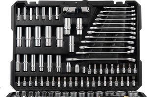 JCB Dopsleutelset 216-delig – 1/4″, 3/8″ en 1/2″, Chroom-Vanadium