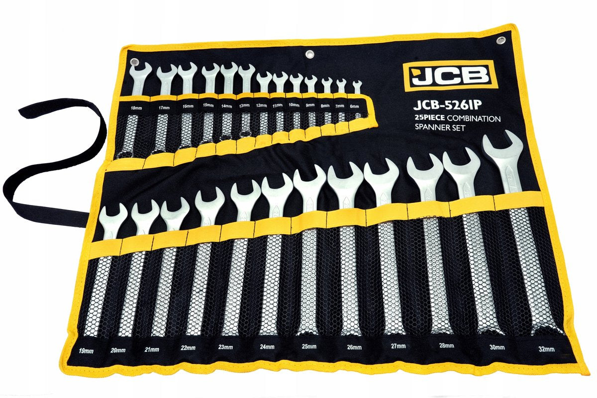JCB Ringsleutelset 25-delig 6–32 mm – Cr-V Staal in Etui