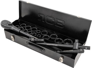 JCB Slagdoppenset 3/4″ 21-delig – Cr-Mo, met Ratel en Verlengstukken