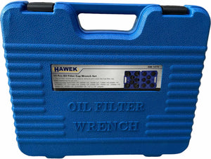 Hawek Oliefilter Doppenset 15-delig – voor Benzine en Diesel