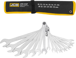 JCB Steek-Ringsleutelset 14-delig 10–32 mm – Chroom-Vanadium