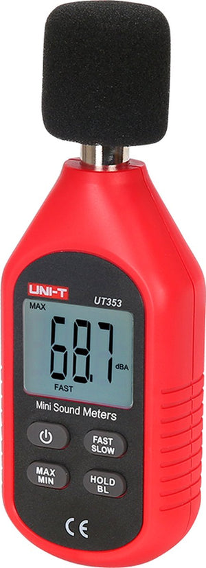 UNI-T Decibelmeter 30–130 dB – Geluidsmeter met Condensatormicrofoon