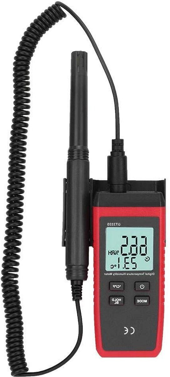 Digitale Temperatuur- en Vochtigheidsmeter met Intrekbare Kabel